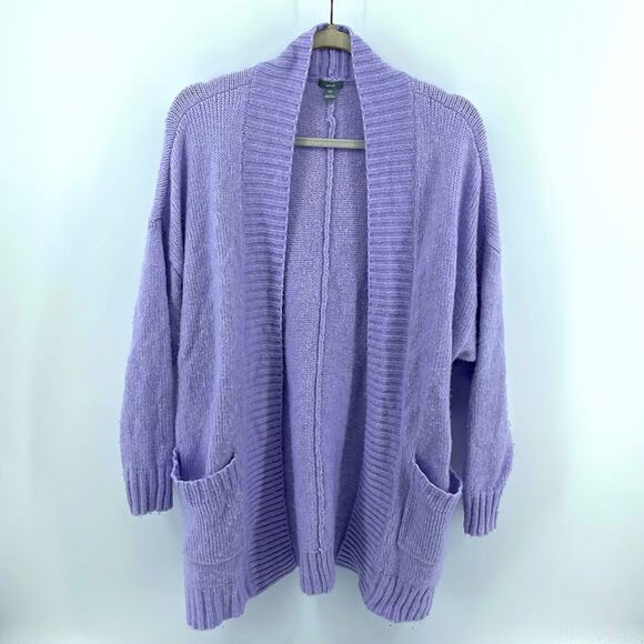 Aerie wool blend oversized chunky knit open front long line sweater cardigan XS - Picture 1 of 6